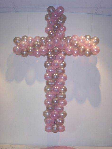 cross balloon sculpture Balloon Sculptures, Balloon Decor, Ceiling Beams, Cross Designs, Balloon Decorations, Christening, Beams, Decorating Ideas, Sydney