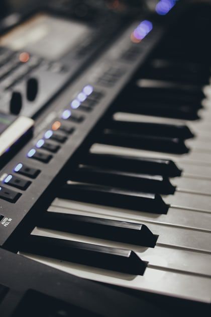 Grey Piano, Cute Piano, Piano Concert, Piano Photography, Musical Wallpaper, Electric Keyboard, Flex Banner Design, Piano Design, Music Recording Studio