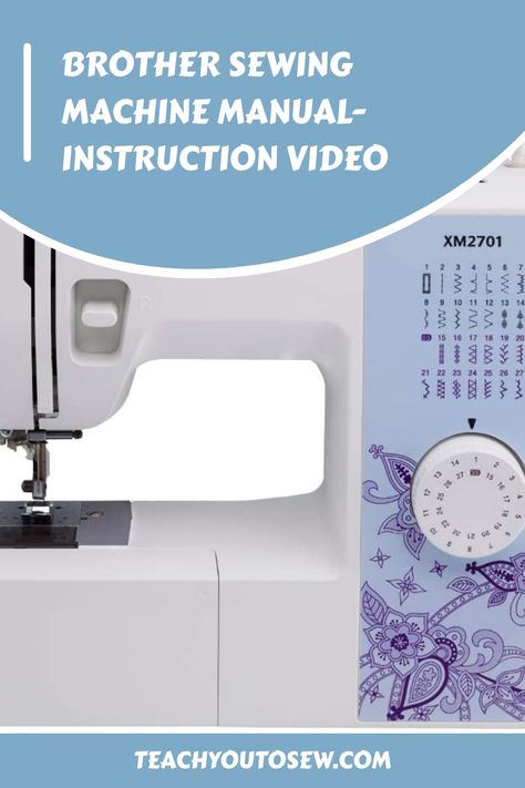 Brother Sewing Machine Manual- Instruction Video https://teachyoutosew.com/brother-sewing-machine-manual-instruction-video/ How To Use Brother Sewing Machine, Brother Sewing Machine Tutorial, Brother Sewing Machine Models, Kids Sewing Machine, Straight Stitch Sewing, Brother Sewing Machine, Sewing Machine Instructions, Sewing Machine Manuals, Sewing Equipment