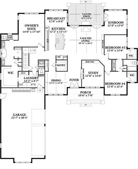 Single Story House Floor Plans, Waterfall House, Mediterranean Mansion, Indoor Balcony, Balcony Flooring, Interior Minimalista, House Plans And More, Farmhouse House, Farmhouse Plan