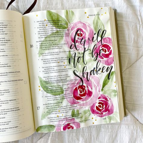 Watercolor Bible, How To Watercolor, Bible Journaling Ideas, Three Year Anniversary, Bible Journaling Supplies, Paint Easy, White Paint Pen, Simple Watercolor, Rose Tutorial