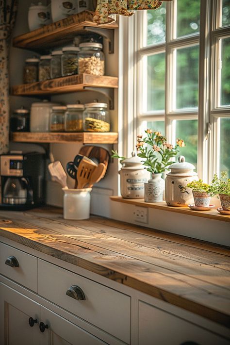 home decor, kitchen decor, granny kitchens kitchen ideas, grannycore kitchens, cottagecore kitchens, kitchen inspiration Cottagecore Kitchens, Cottage Core Kitchen, Cottagecore Kitchen, Casa Vintage, Cottage Kitchens, Cottage Kitchen, Decor Minimalist, Dream House Decor, Rustic Kitchen