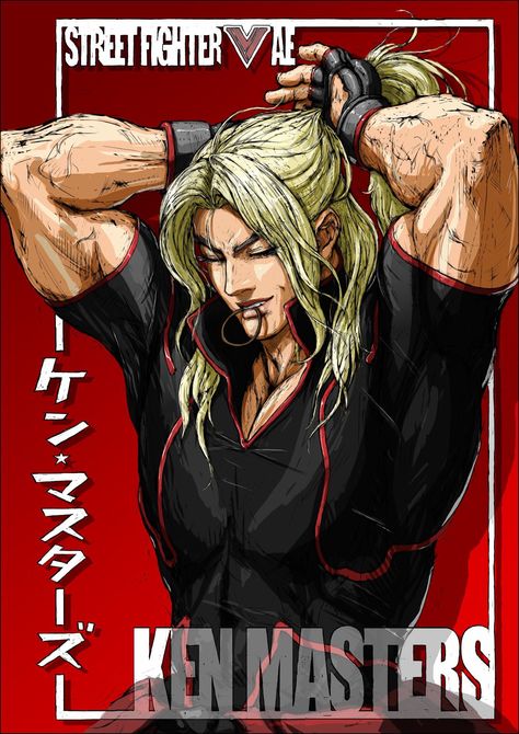 Street Fighter Wallpaper, Street Fighter Video Game, Ken Street Fighter, Ken Masters, Street Fighter Characters, Human Figure Sketches, Capcom Art, Street Fighter Art, Sf Art