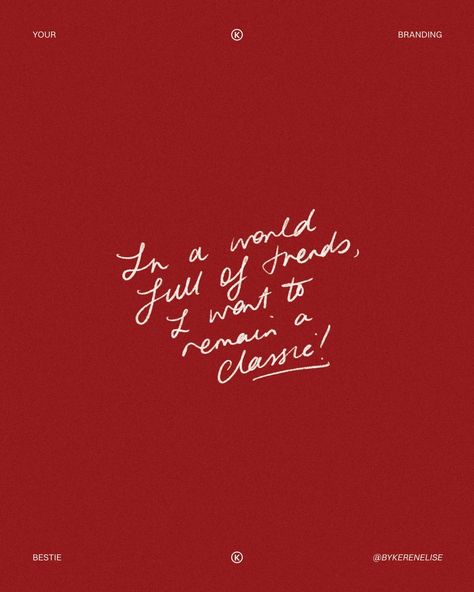 "In a world full of trends, I want to be a classic." – Iman When it comes to branding, trends come and go (bye-bye, fast fashion vibes 👋), but a strong, classic brand is built to stand the test of time. Let’s be real – aren’t we all here to create brands that last? Whether it's a colour palette that always looks luxe or an identity that feels iconic in every season, going classic is about going intentional. What’s your take – trend-driven, timeless, or a bit of both? Let me know in the co... Document Design, Branding Design Studio, Brand Identity Package, Branding Portfolio, Documents Design, Identity Package, Fashion Vibes, Branding Services, Be Real