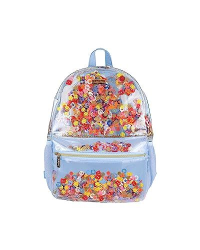 Packed Party Backpack; Women and Girls Small Fashion Shoulder Book Bag; Trendy Look for Ladies at School, Work, and Travel (Little Letters) Getting Ready For School, Clear Backpack, Ready For School, Smiley Faces, Confetti Party, School Readiness, Cute Backpacks, Blue Backpack, Girls Boutique