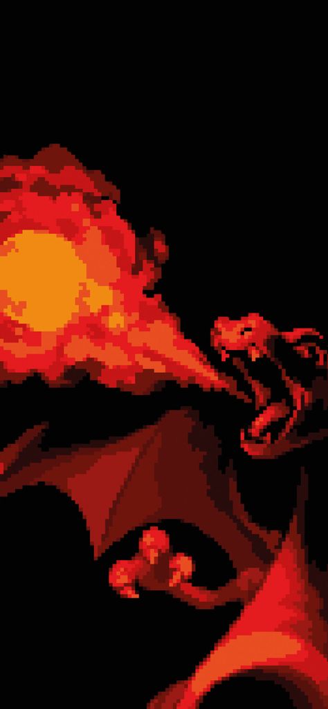 Pixel Fire, Aesthetic Pokemon, Fire Lizard, Pokemon Blastoise, Pokemon Backgrounds, Black Wallpapers, Cool Pokemon Wallpapers, Arte 8 Bits, Black Pokemon