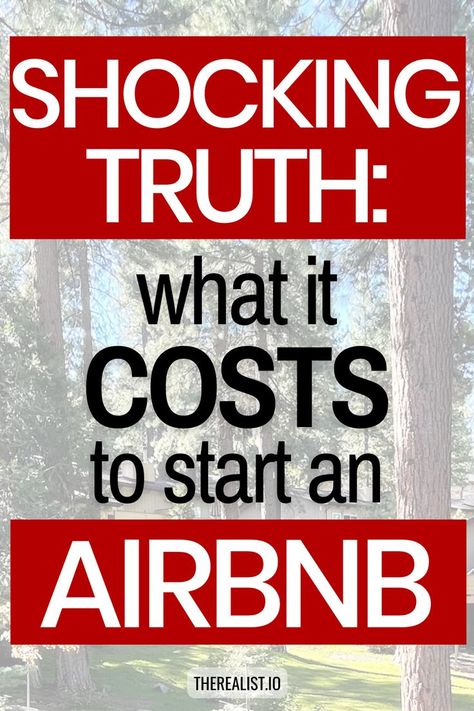 Don't start an Airbnb without knowing the true cost first! You need this comprehensive guide Start An Airbnb, Airbnb Checklist, Vacation Rental Host, Airbnb House, Income Property, Airbnb Design, Airbnb Rentals, Air Bnb, Airbnb Host