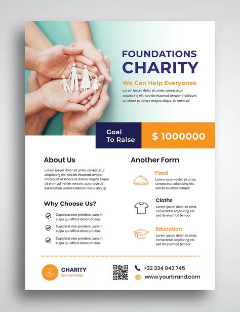 Donation Flyer Design Charity, Non Profit Flyer Design, Donation Poster Charity, Donation Flyer Design, Charity Poster Design Ideas, Charity Flyer Design, Outreach Flyer Design, Charity Poster Design, Donation Poster Design