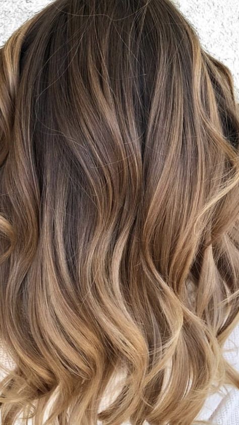 Buttercream balayage Hair Color Hairstyles, Balayage Hair Honey, Brown Hair Cuts, Color Hairstyles, Brown Hair Shades, Balayage Color, Spring Hair Color, Brown Hair With Blonde Highlights, Caramel Hair