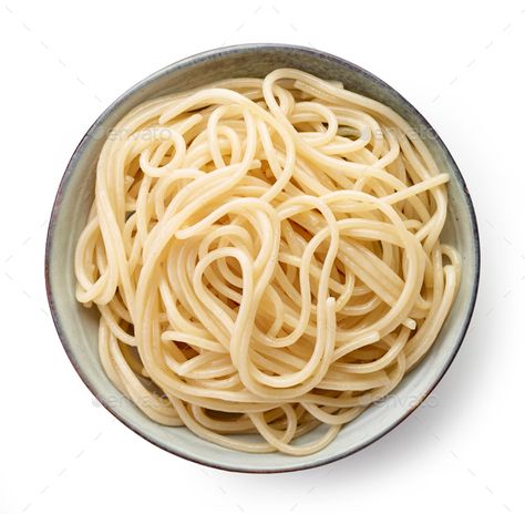 Bowl of spaghetti by magone on PhotoDune. Bowl of spaghetti isolated on white background, top view Pasta Potluck, Noodles Images, Spaghetti Bowl, Bowl Of Spaghetti, Food Tiktok, White Bg, Recipe App, Spaghetti Top, Illustration Simple