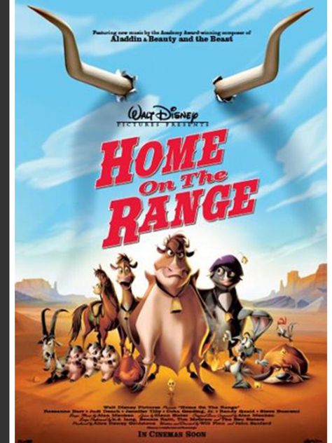 Disney Movie Poster - Home on the Range Pixar Animated Movies, Disney Poster, Walt Disney Movies, Animated Movie Posters, Disney Movie Posters, Animation Disney, Disney Animated Movies, Disney Pixar Movies, Disney Posters