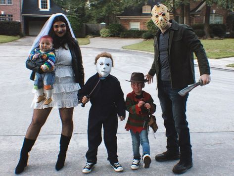 Family of horrors -2019! This will always be my favorite family Halloween costume!! As the boys get older, it’s so hard to get them to agree to a theme. They used to go along with my ideas and now I go along with their ideas. Either way this is my favorite time of year! 👻💀🎃 Family Halloween Costume, Family Costumes, Family Halloween Costumes, Family Halloween, Hard To Get, Scary Movies, The Boys, Halloween Costume, Always Be