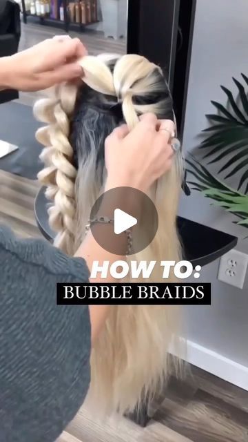 Hair Up Braid, French Braids Tutorial, Brunette Medium, Lake Hair Styles, Bubble Braid, Softball Hairstyles, Braiding Your Own Hair, Bubble Braids, Pigtail Braids