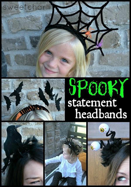 Diademas... buena idea para Halloween Diy Halloween Headbands, Statement Headbands, Fun Party Ideas, Halloween Headbands, Act Normal, Halloween Kids Costumes Girls, Spooky Costumes, Pin Down, Halloween Headband