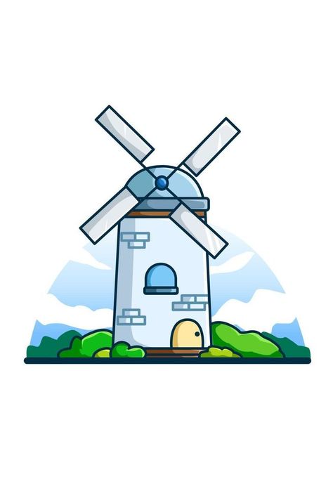 Windmill illustration at noon Windmill Illustration, Personal Branding Design, 2024 Art, At Noon, Icon Set Vector, Icon Set, Personal Branding, Vector Free, Branding Design