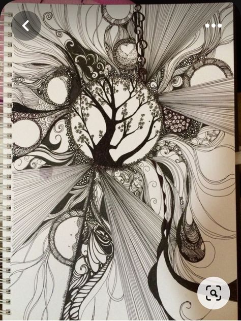 Black And White Drawings, Zentangle Artwork, Zen Doodle Art, White Artwork, Black And White Artwork, Abstract Drawing, Tangle Art, Zentangle Drawings, Doodle Art Designs