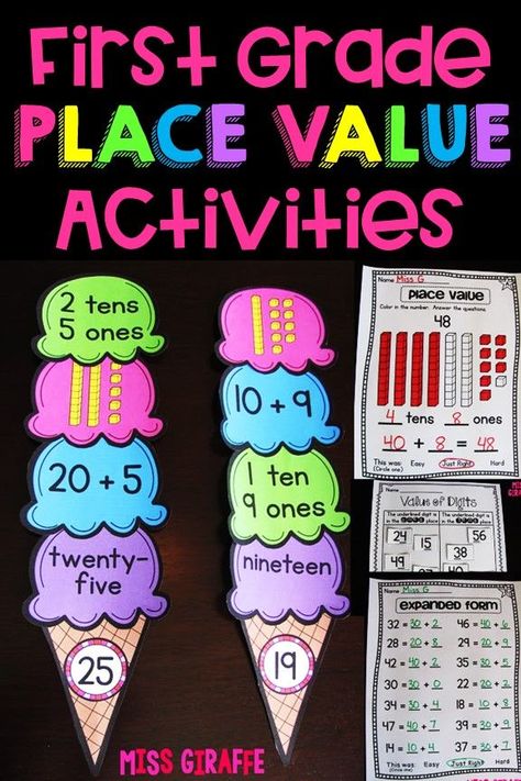 K2 Activities, Maths Strategies, First Grade Place Value, Children Worksheets, Classroom Structure, Factor Trees, 1st Grade Centers, First Grade Curriculum, Preschool Calendar