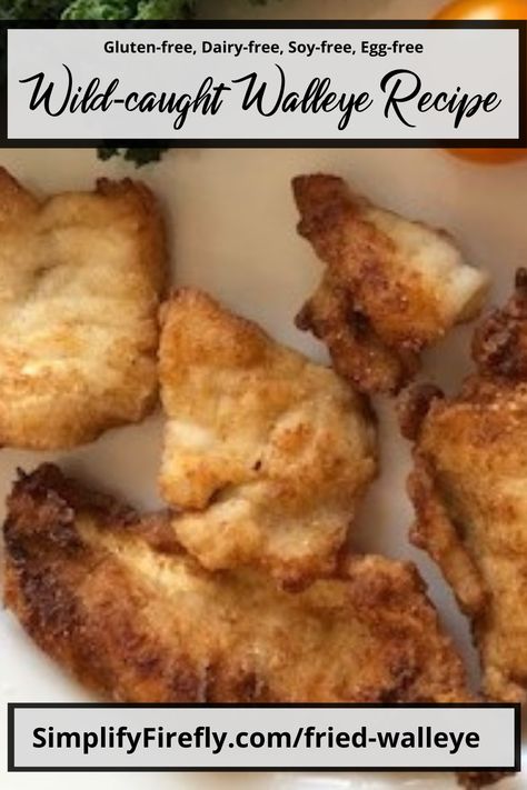 It's that time of year! The walleye are running. grab your fishing gear and cast iron pan for an amazing walleye recipe you won't want to pass up. It's great-tasting, easy, and a family favorite! A simple recipe with only 4 ingredients. Your family will love it! #walleyerecipe #friedwalleyerecipe #howtocookwalleye Pan Fried Walleye Fish Recipes, Fried Walleye, Gluten Free Fish Recipes, Food Combining Chart, Walleye Recipes, Gluten Free Bisquick, Best Olive Oil, Spicy Shrimp Recipes, Walleye Fish Recipes