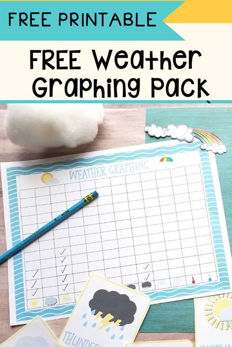 Studying weather with little ones can be so much fun. I remember when I started graphing the weather with my son when he was really little. He loved it so much and went around predicting the weather all the time. It really lit a fire for his learning about our weather and our environment. IRead More >> Thermometer Activities, Math Activities For Preschoolers, Weather Activities Preschool, Weather Graph, Spring Math Activities, Teaching Weather, Middle School Science Experiments, Homeschool Preschool Curriculum, Pack Animal