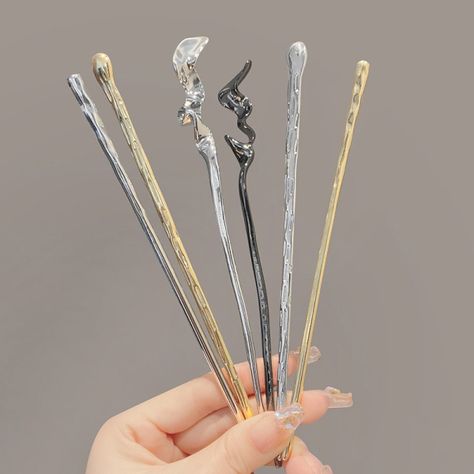 Chopsticks For Hair Accessories, Chinese Hair Sticks, Chinese Hair Pin, Asian Hair Pin, Chinese Style Hair, Hair Chopsticks, Mha Dr, Hair Accessories Bun, Handwriting Examples