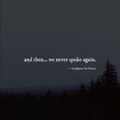 and then ... we never spoke again. Sister Quotes, Quotes About Moving On, Funny Sayings, Intj, Infp, Heartfelt Quotes, A Quote, Reality Quotes, Relatable Quotes