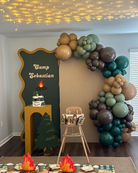 Welcome to Camp Sebastian ⛺️ . . . Backdrops rental:@totfestco Balloons grab&go: @prettymagicalevents Papered goods/party favors: @dmvsoftplayrentals Best Part Of Me, Party Favors, Balloons