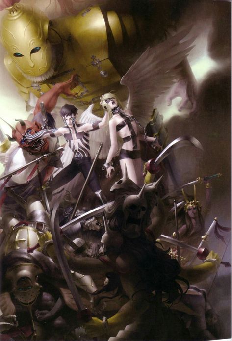 Shin Megami Tensei 3, Kazuma Kaneko, Video Game Artist, Shin Megami Tensei Persona, Megami Tensei, Dangan Ronpa, Monster Characters, Shin Megami Tensei, Japanese Games