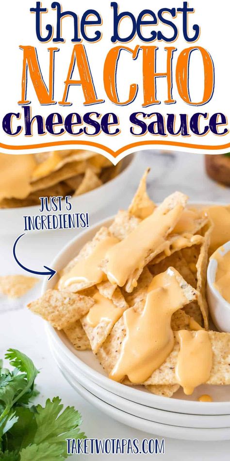 Homemade Nacho Cheese Sauce is quick and easy to make! With just 5 natural ingredients and less than 10 minutes, you can have rich and creamy nacho cheese sauce for nachos, fries, or any game day snack! #cheesesauce #nachocheese Homemade Nacho Sauce, Cheese Dip For Nachos, Nachos Sauce, Best Nacho Cheese, Cheese Sauce For Nachos, Homemade Nacho Cheese, Homemade Nacho Cheese Sauce, Nacho Sauce, Homemade Nachos