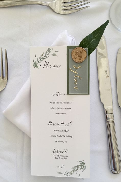 Guest Name Cards - I Do Wedding Stationery Coleraine Inspirational Wedding Quotes, Bridal Shower Desserts Table, Wedding Table Name Cards, Olive Green Weddings, Mums Wedding, Bridal Shower Desserts, Gold Foliage, Table Name Cards, Wedding Table Names