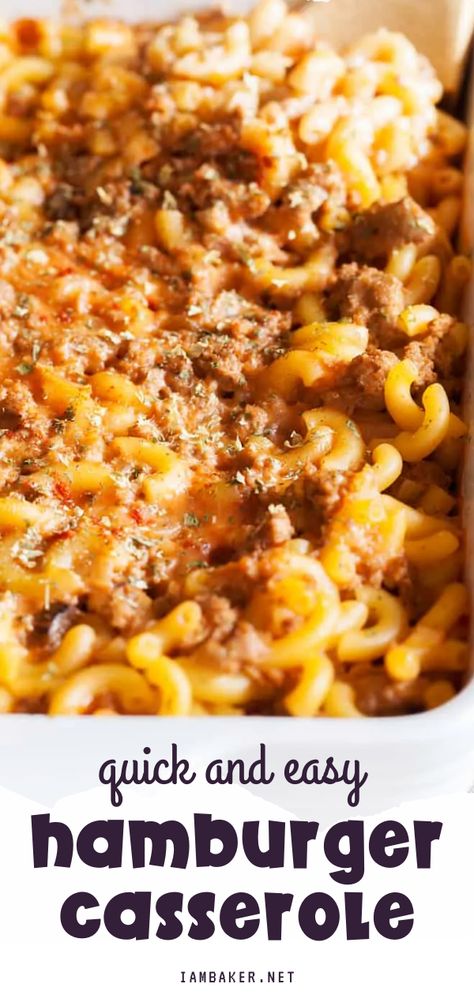 Hamburger With Tomato Soup, Macaroni And Hamburger Casserole, Hamburger Tomato Macaroni Casserole, Hamburger Tomato Soup Casserole, Hamburger Macaroni Casserole Recipes, Hamburger Casserole With Tomato Soup, Ground Beef And Tomato Sauce Recipes, Hamburger Cream Of Mushroom Recipes, Recipes With Rotini Noodles