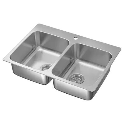 Ikea Kitchen Sink, Top Mount Sink, Fitted Cabinets, Best Kitchen Sinks, Stainless Steel Hood, Apron Front Sink, Brass Kitchen Faucet, Inset Sink, Double Bowl Sink