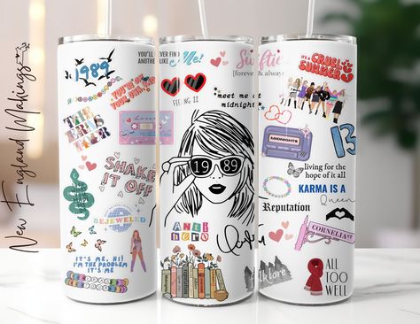 Taylor Swift Cup, Feeling 22, Cover Books, Taylor Swift Eras Tour, Taylor Swift Eras, Tumbler Gift, Pop Singers, Reusable Straw, 20oz Tumbler