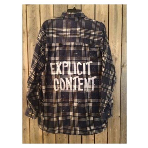 Alt Ideas, Grunge Flannel Shirt, Shirts Grunge, Grunge Shirts, Homemade T Shirts, Painted Shirt, Flannel Shirt Outfit, Grunge Flannel, Bleached Flannel Shirt