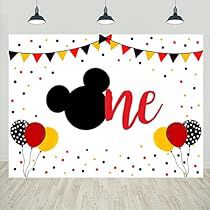 1st Birthday Backdrop, Mickey Mouse Decorations, Mickey Mouse First Birthday, Mickey Mouse 1st Birthday, Birthday Painting, One Year Birthday, First Birthday Themes, Baby 1st Birthday, Birthday Party Banner