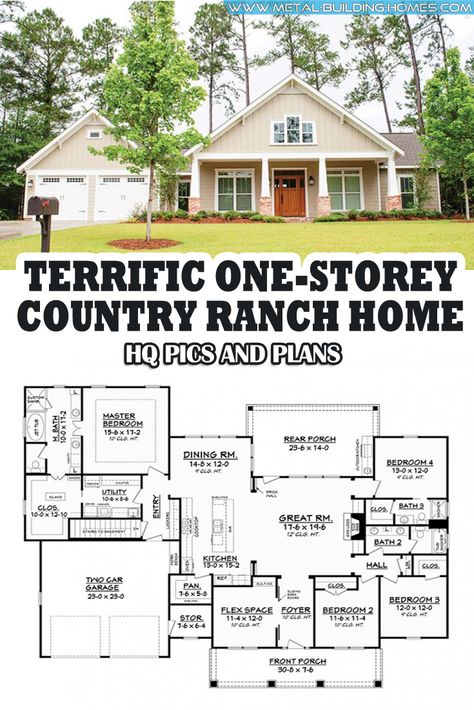 Affordable Home Floor Plans, Ranch Building Plans, Ranch Home Blueprints, Ranch Home Design Plans, Ranch Style Layout, Three Bedroom Ranch Floor Plans, Rancher Layout, Large Ranch Style Homes, New Build Ranch Homes