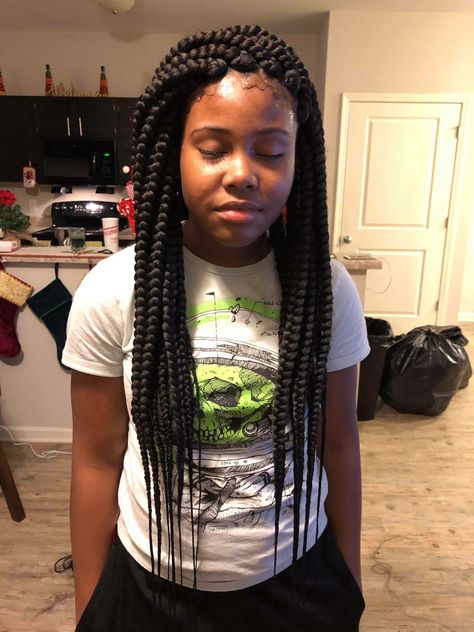 Hairstyles For Black Teens, Bts Hairstyle, Cutest Hairstyles, Havana Twists, Pretty Braids, Big Box Braids, Big Box Braids Hairstyles, Single Braids