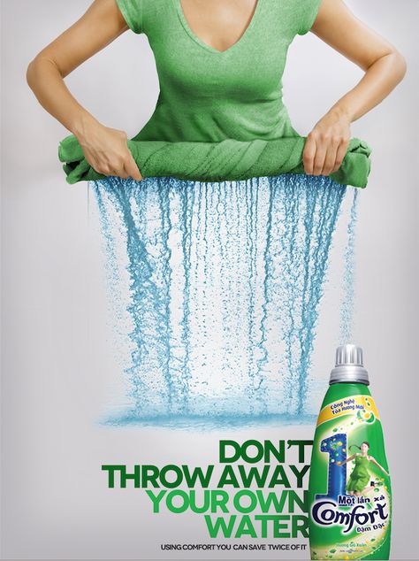 Campaña Comfort Water Saving on Behance Sports Poster Design, Visual Advertising, Digital Advertising Design, Ads Creative Advertising Ideas, 광고 디자인, Sports Poster, Creative Advertising Design, Publicidad Creativa, Graphic Design Ads