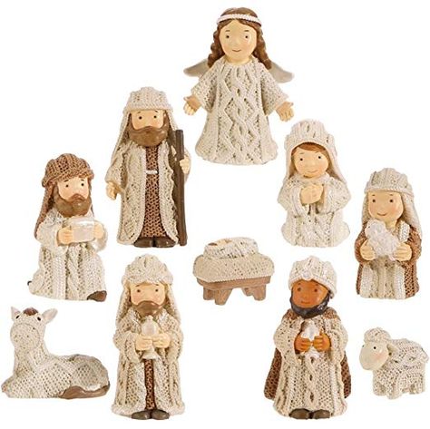 Small Nativity Set, Raz Imports Christmas, Christmas Nativity Set, Raz Imports, Winter Cottage, Christmas Nativity Scene, Religious Christmas, Childrens Christmas, Woodland Theme