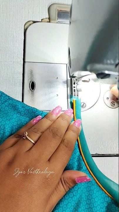 Mostly asked another cord piping tutorial for you guys. #tutorial #tips #pipingstitching #blouse Piping Techniques Sewing Neckline, How To Make Piping Sewing, Blouse Stiching Design, Blouse Stiching Tutorial, Piping Techniques Sewing, Blouse Sleeves Designs Latest Fancy, Blouse Stitching Designs, Piping Neck Design, Puff Hands