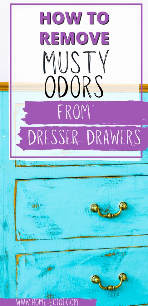 Musty Dresser Drawers, How To Get Old Smell Out Of Dresser, How To Make Dresser Drawers Smell Good, Dresser Drawer Scents, Old Dresser Ideas, Clean Dresser, Mold Smell, Old Dresser Drawers, Lake Ideas