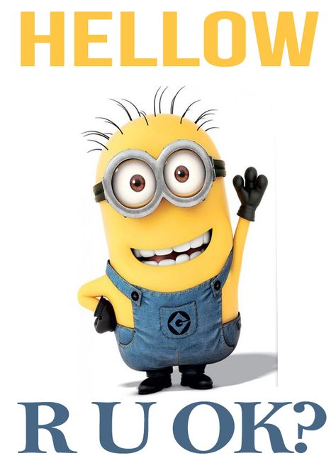 minions Told u HALLOW r u ok? Creative graphic design R U Ok, Sarcastic Person, Love Quotes Inspirational, Cat Fails, Minion Pictures, Minion Jokes, View Quotes, Minion Quotes, Fake People