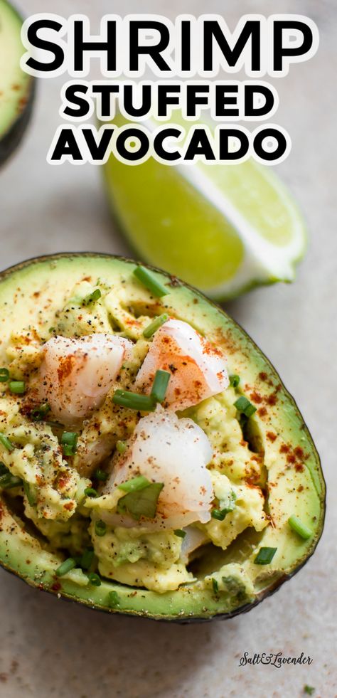 This easy shrimp stuffed avocado recipe is healthy, uses everyday ingredients, and makes a fabulous low carb snack or light lunch! Stuff Avocado Recipes, Shrimp Stuffed Avocado Recipes, Shrimp Avacodo Recipe, Cooking With Avocado, Shrimp And Avocado Recipes, Stuffed Avocado Recipes, Shrimp Avocado Recipes, Shrimp Stuffed Avocado, Asian Lettuce Cups