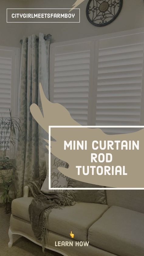 How to make Mini Curtain Rods in 5 easy steps!  #diy #diyhomedecor #diyhomeideas #diyhomeprojects #diydecor #diyprojects 2x4 Workbench, Pipe Diy Projects, Small Curtain Rods, Homemade Modern, Diy Curtain Rods, Diy Kitchen Projects, Best Blinds, Diy Printing, Workbench Plans