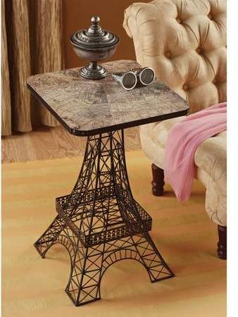 Paris Room Decor, Sculptural Side Table, Paris Themed Bedroom, Eiffel Tower Decorations, Metal Lattice, Paris Rooms, Paris Interiors, Paris Bedroom, Paris Decor