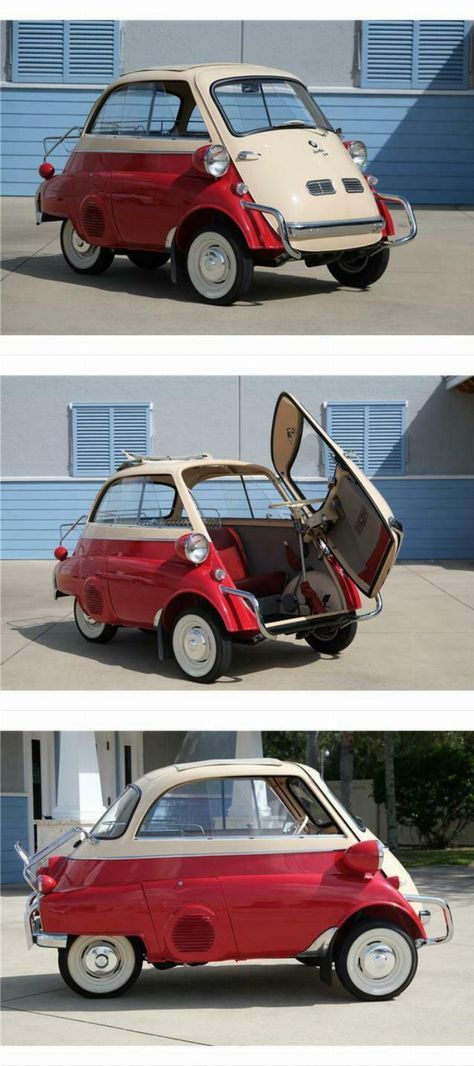 Bmw Car Design, Isetta Bmw, Small Vehicles, Bmw Isetta 300, Concept Cars Vintage, Vintage Cars 1950s, Bmw Vintage, Bmw Isetta, Collector Cars For Sale