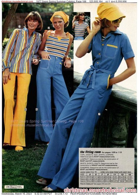 1977 Sears Spring Summer Catalog, Page 106 - Catalogs & Wishbooks 70s Fashion Catalog, 1978 Fashion, 1977 Fashion, Vintage Fashion 1970, Look Disco, 70s Women Fashion, 70s Inspired Outfits, Decades Fashion, 70s Clothing