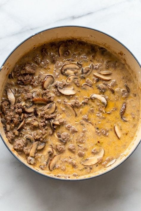 Aip Ground Venison Recipes, Ground Venison Stew, Aip Pasta, Mushroom Ragout Recipe, Mushroom Meatloaf Recipes, Healthy Stroganoff, Deer Jerky Recipe, Venison Stroganoff, Venison Steak Recipes