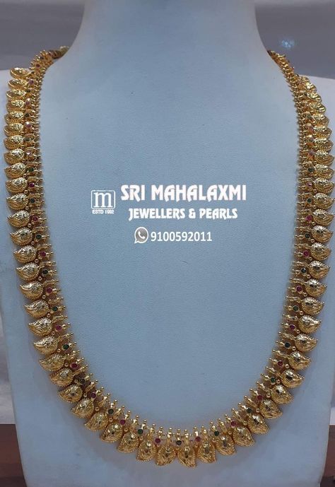 Get the best finishing product in Light weight. Here is an Deep nakshi work Mango Long Harram… | Gold jewellery design necklaces, Mala jewelry, Gold jewelry outfits Mango Mala Jewellery Gold, Mango Mala Jewellery, Haaram Designs, Mango Haram, Mango Necklace, Mango Mala, Haram Designs, Long Haram, Gold Jewels Design