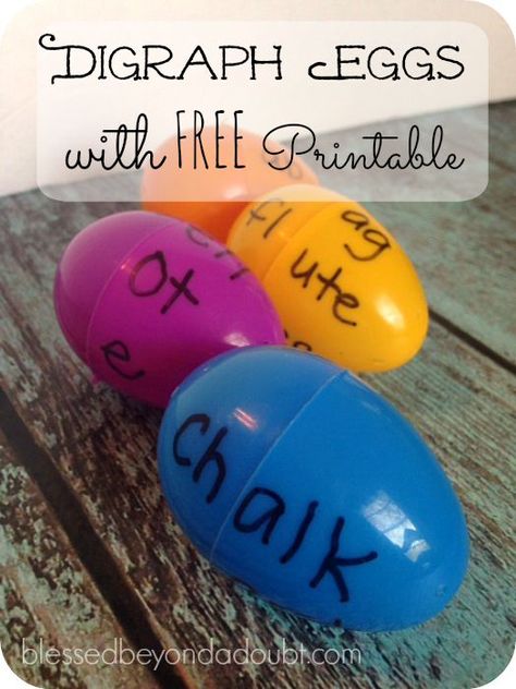 Practice reading blend words with plastic easter eggs! My son is having so much FUN with this simple activity. FREE printable of digraph words. Easter Sensory Activities, Art Projects For Kindergarten, Easter Art Projects, Projects For Kindergarten, Easter Egg Activities, Easter Sensory, Easter Art Project, Easter Kindergarten, Digraphs Activities