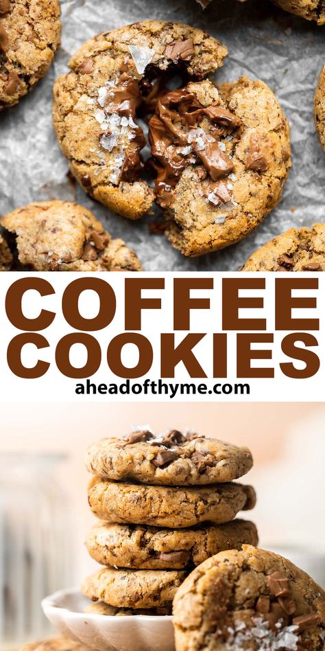 Coffee Cookies Coffee Walnut Cookies, Coffee And Chocolate Desserts, Healthy Coffee Cookies, Gluten Free Coffee Cookies, Mocha Chocolate Chip Cookies, Instant Coffee Cookies, Cookie And Kate Recipes, Coffee Chocolate Chip Cookies, Coffee Sugar Cookies